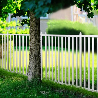 MAYEERTY Privacy Screen Outdoor Wall Fence Air Condition Trash Can Enclosure Vinly White for Garden