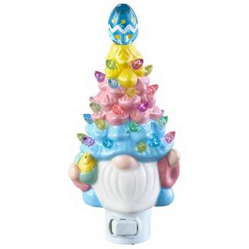 The Lakeside Collection Ceramic Easter Tree - Gnome Figurine Decoration