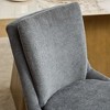 Kumasinova Set of 2 Modern Upholstered Dining Chairs with Double-Layer Cushions, Chenille Fabric Kitchen Chairs, Leisure Chairs with Curved Wood Legs - 2 of 4