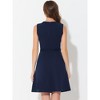INSPIRE CHIC Women's Work Round Neck Sleeveless Fit and Flare Dresses - 4 of 4