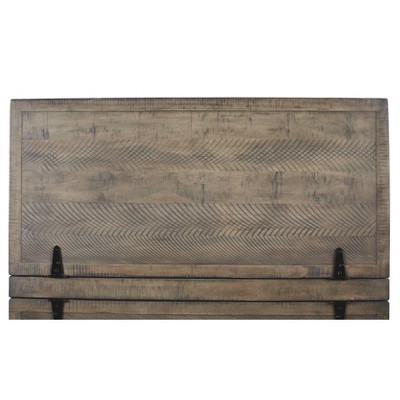 Gray Square Wood and Metal Lift-Top Coffee Table with Storage