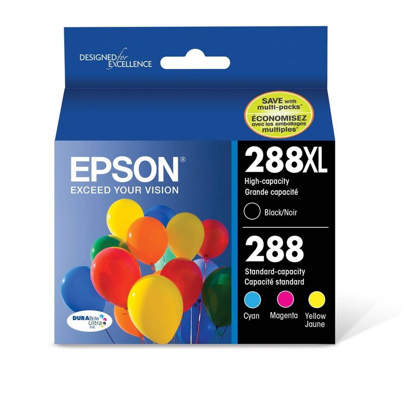 Epson 288 Single, 2pk, 3pk & 4pk Ink Cartridges - Black, Multicolor, 1 of 9