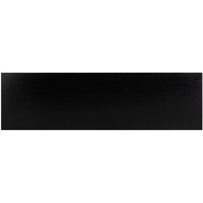 Retro Flair Black and White Media Console with Brass Caps, 55"