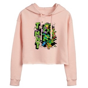 Women's - Teenage Mutant Ninja Turtles - Skateboards Cropped Graphic Hoodie - 1 of 3