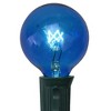Northlight Pack of 25 Incandescent Blue G40 Globe Christmas Replacement Light Bulbs - 7 Watts - 2 of 2