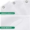 Aoibox Hotel Quality Fabric Shower Curtain Liner, White Water Resistant Bathroom Curtain with Rust Resistant Grommets, Weighted Bottom Hem - 4 of 4