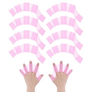 Unique Bargains Silicone Swimming Gloves Webbed Gloves Half-Finger Frog Type for Diving 4 Pairs - 1 of 4