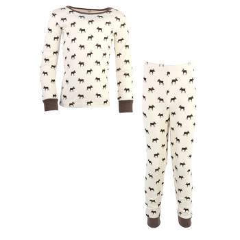 Touched by Nature Baby Boy Organic Cotton Tight-Fit Pajama Set, Moose