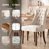 Fabric Upholstered Wingback Dining Room Chairs Set of 2,  Chairs,Tufted Dining Side Chairs,Home Kitchen Resturant Chairs-Cuddlewood - 3 of 4