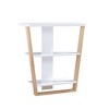 NicBex Narrow Console Table with 3 Open Storage Shelves,Stylish Minimalist Entryway Table,Modern Couch Table for Living Room,White - 2 of 4