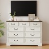 Dyonery farmhouse 9 Drawer Dresser for Bedroom, 52 Inch Wide Modern Dresser TV Stand with Large Drawers & Bar Handles - 3 of 4