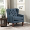 Sapphtopaz Modern Accent Chair with Button-Tufted Wingback Upholstered Club Chair with Wood Legs Classic Reading Chair for Living Room, Bedroom - 2 of 4