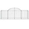 vidaXL Gabion Basket 3 Pcs Outdoor Garden Arched Retaining Wall - Galvanized Iron - Decorative Barrier 78.7"x19.7"x23.6"/31.5" - 4 of 4