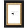 PosterPalooza | Photo Size Embellished Brown Picture Frame - UV Acrylic, Foam Board Backing, Hanging Hardware - 2 of 4