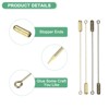 Unique Bargains DIY Clothing Accessories Suit Copper Long Needle Brooch Stick Pins Stopper Ends Flat Head - 2 of 4
