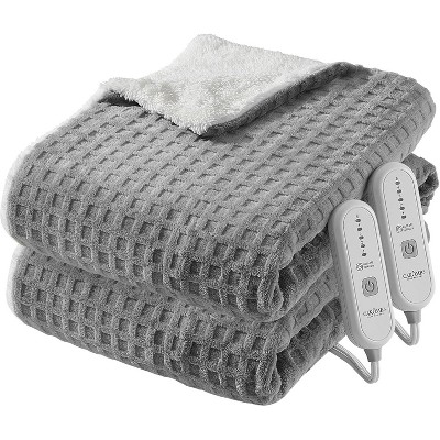 Electric Heated Blanket Throw, Ultra Soft Cozy Flannel Heating Blanket with 5 Fast Heat Levels