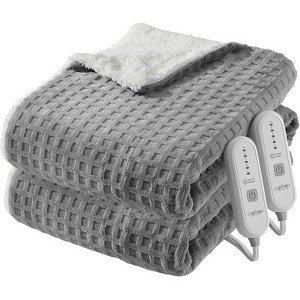 Electric Heated Blanket Throw, Ultra Soft Cozy Flannel Heating Blanket with 5 Fast Heat Levels - 1 of 4