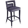 TOAOTBNBO Comfortable Barstool with Nailheads, Counter Height Bar Stools with Birch Wood Leg, Mid-Century Stools for Kitchen Island - 4 of 4