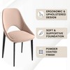 LeisureMod Amalfi Modern Dining Chair, Upholstered Fabric Seat with Metal Legs, Comfortable Accent Seating for Kitchen, Dining Room, or Office - 4 of 4