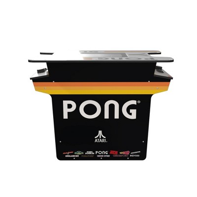 Pong Black Head-to-Head Arcade Gaming Table with 12 Games