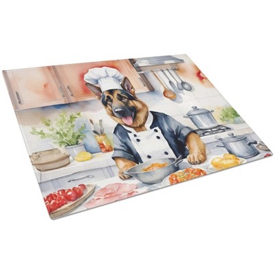 NEW German Shepherd The Chef Glass Cutting Board Decorative Tempered Glass Kitchen Cutting and Serving Board Large Size Chopping Board