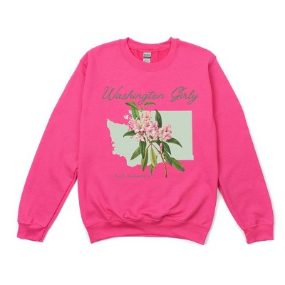 Simply Sage Market Women's Graphic Sweatshirt Washington Girly Flower