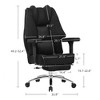 VECELO Ergonomic Office Chair with Footrest & Armrest, Adjustable Height Chair with Lumbar & Neck Support, Black - 3 of 4