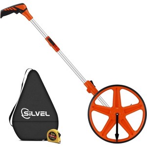 SILVEL 12 Inch Measuring Wheel, MAX9999FT Measuring Wheel in Feet and Inches, One key to Zero Rolling Tape Measuring Wheels, Orange - 1 of 4