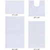 Micro Plush Collection 100% Polyester Solid Tufted 4 Piece Bathroom Rug Set with Gel Form Backing, Machine Washable - 2 of 4