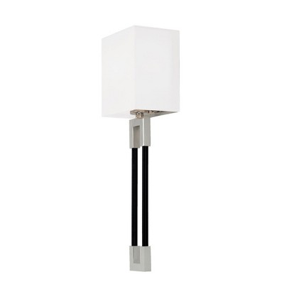 Capital Lighting Bleeker 1 - Light Wall Light in  Polished Nickel/Black