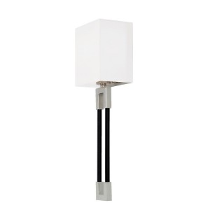 Capital Lighting Bleeker 1 - Light Wall Light in  Polished Nickel/Black - 1 of 3