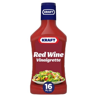 Kraft Red Wine Vinaigrette, 16 fl oz Bottle, Pack of 2