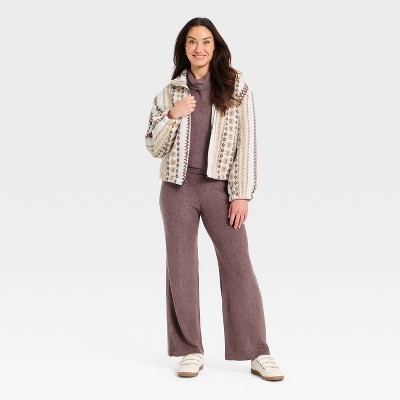 Women's Faux Sherling Fashion Jacket - Universal Thread' Cream - image 3