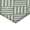 Green And Ivory Geometric Washable Indoor Outdoor Area Rug - 4 of 4