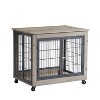 JUJABU 31.50'' Grey Furniture Dog Cage Crate with Double Doors on Casters - 4 of 4