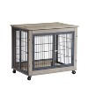 JUJABU 31.50'' Grey Furniture Dog Cage Crate with Double Doors on Casters - image 4 of 4