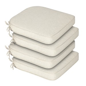 Aoodor Outdoor Dining Chair Cushions Set of 4, Waterproof Patio Furniture Seat Cushions, Outdoor Chair Pads with Ties - 1 of 4