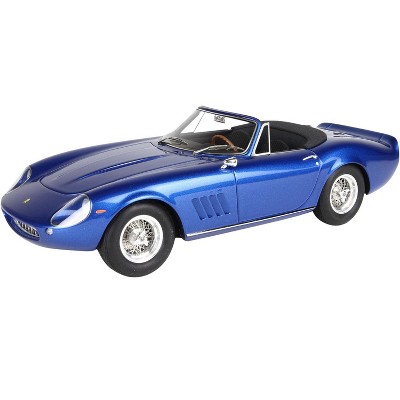 1967 Ferrari 275 GTS/4 NART S/N 10453 Blue Met. (Owned by Steve McQueen) & DISPLAY CASE Ltd Ed to 200 pcs 1/18 Model Car by BBR
