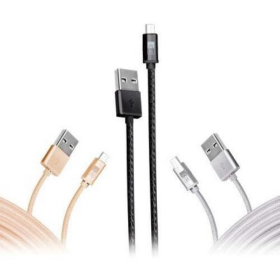 BYTECH 3PK 10' C-TYPE Fabric Cable-AC CLCPCA113X3