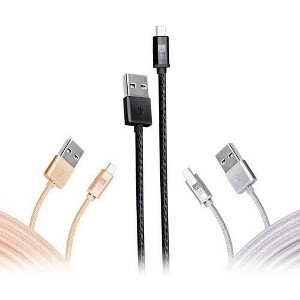 BYTECH 3PK 10' C-TYPE Fabric Cable-AC CLCPCA113X3 - 1 of 1