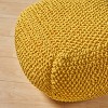 Hollis Knitted Cotton Square Pouf - Christopher Knight Home - 3 of 4