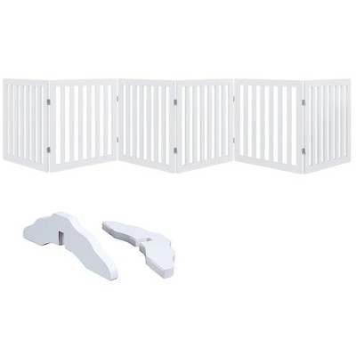 unipaws Classic Indoor Dog Gate Wooden Pet Safety Gate