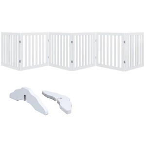 unipaws Classic Indoor Dog Gate Wooden Pet Safety Gate - 1 of 4