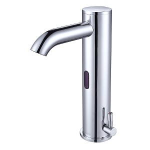 Yescom Automatic Sensor Bathroom Faucet 1 Hole Touchless Hot & Cold Above Counter Sink Mixer Tap Chrome - 1 of 4