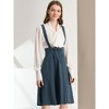INSPIRE CHIC Women's High Waist Overall Corset Skater Suspender Dresses - 2 of 4
