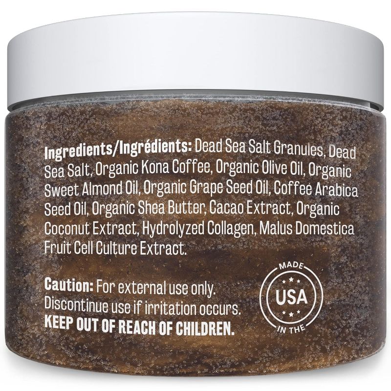 Arabica Coffee Body Scrub, Exfoliating Body Scrub, Himalayan Salt Scrub, M3 Naturals, 12oz, 5 of 9