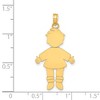 Black Bow Jewelry 14k Yellow Gold Polished Boy Charm or Pendant, 17mm - 3 of 4