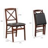 ADILE Folding Dining Chairs Set of 2, BLACK-BROWN - 3 of 3