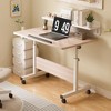 Adjustable Standing Desk (80x40cm, 65-87cm Height) – Mobile & Foldable Computer Desk with Wheels for Home Office, Rolling Laptop Table - 2 of 4