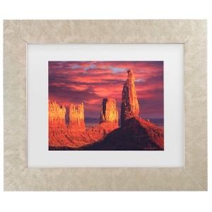 Trademark Fine Art - R W Hedge Fiery Castles Matted Framed Art - 1 of 4